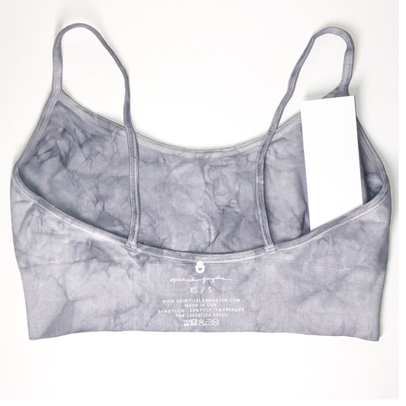 Spiritual Gangster Gray Marble Scoop Neck Brami - Picture 7 of 9